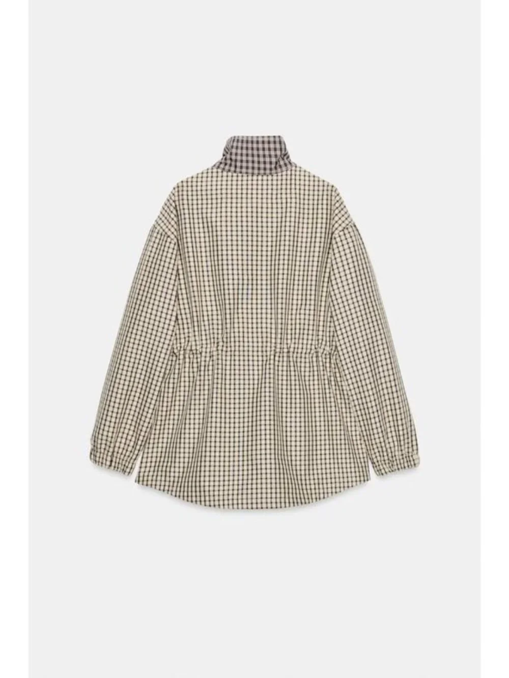 ZARA PLAID HIGH-NECK JACKET - Picture 13 of 14